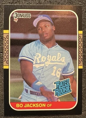 1987 DONRUSS BO JACKSON (KANSAS CITY ROYALS) RATED ROOKIE #35 NM/MT kl7g - Image 1 of 2
