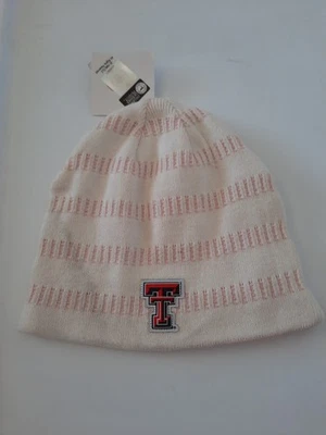 Texas Tech Red Raiders Womens Ladies Striped Beanie Skully Cap Hat - Image 1 of 4