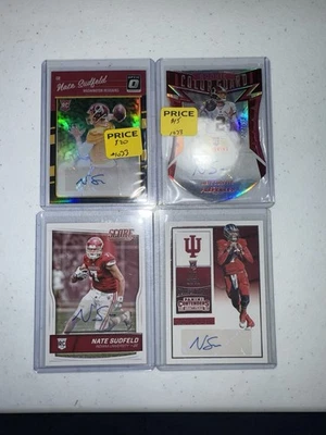 2016 Optic Auto /25 , Score, Contenders, Panini Autos Nate Sudfeld RC Redskins - Image 1 of 2