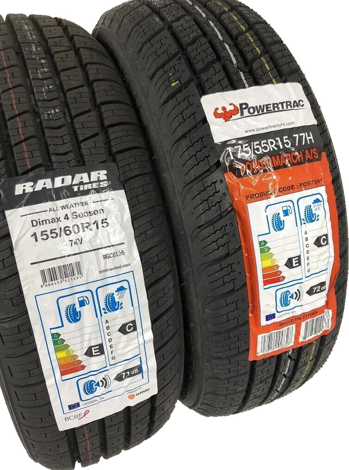 Ganzjahresreifen smart fortwo 451 Allwetter 155/60 175/55 vier Stück FABRIKNEU - Bild 1 von 2