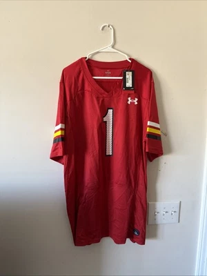Camiseta deportiva para hombre Under Armour Maryland Terrapins #1 150 aniversario talla XL roja nueva con etiquetas Foto 1 de 4