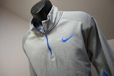 Chaqueta Atlética Nike Ajuste Térmico Rendimiento 1/4 Cremallera Pull Over Gris Para Hombres Talla XL Foto 1 de 4