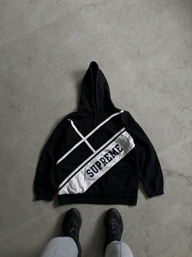 Supreme Felpa con Cappuccio Nera Uomo L Rara