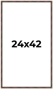 24x42 Frame Brown Bamboo with Dark Coffee/Walnut Finish | Solid Wood Picture Fra - Picture 1 of 9