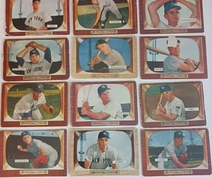 12 verschiedene 1955 Bowman New York Yankees Baseballkarten.. niedrigere Qualität - Bild 1 von 7