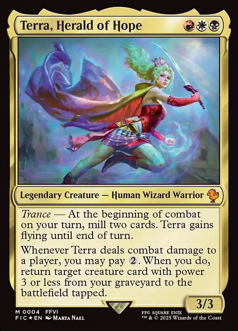 Terra, Herald of Hope Foil - Final Fantasy Commander MTG-LP - Image 1 of 1