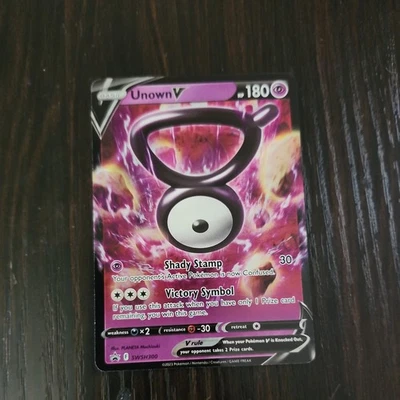 Unown V - SWSH300 - Pokemon Sword & Shield Promo Ultra Rare Holo Card NM - Image 1 of 2