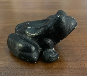 Antique American Cast Iron Frog Toad Primitive Door Stop Paperweight 5” - Picture 1 of 13