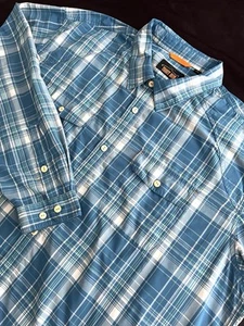 Camisa Orvis Troutbum Trucha Vagabundo Para Hombres XXL Azul A Cuadros Mangas Enrollables Bolsillos - Imagen 1 de 14