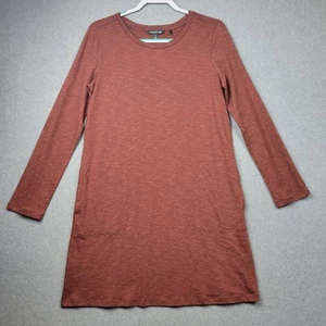 Toad & Co Midikleid Langarm Gr. M Lyocell Bio Baumwolle Burnt Orange - Bild 1 von 10