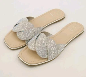 BNIB Dune Silver Tone Labrella Sandals Wedding Guest Bridal Size UK 5 38 rrp £75 - Picture 1 of 3
