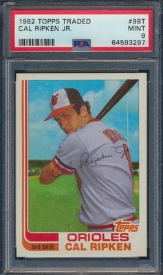 1982 Topps negociado béisbol #98T Cal Ripken Jr. RC PSA 9 como nuevo corte novato Foto 1 de 2