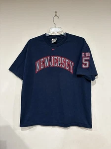 Vintage Nike New Jersey Nets Center Swoosh Tee Jason Kidd Shirt Size XL NBA - Picture 1 of 5
