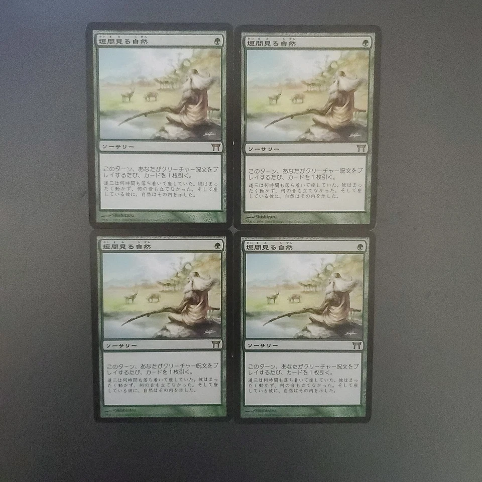 Magic the Gathering Glimpses of Nature CHK Japanese 4 Card Set Used - Image 1 of 1
