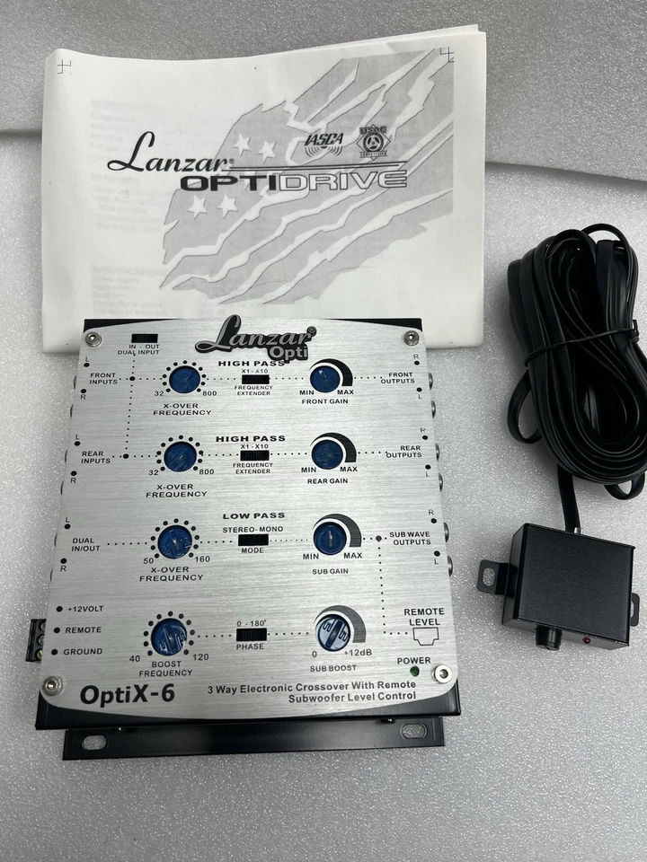 LANZAR OPTI X-6 6 way active crossover W/ Bass Knob BRAND NEW Fast Shipping - Image 1 of 3