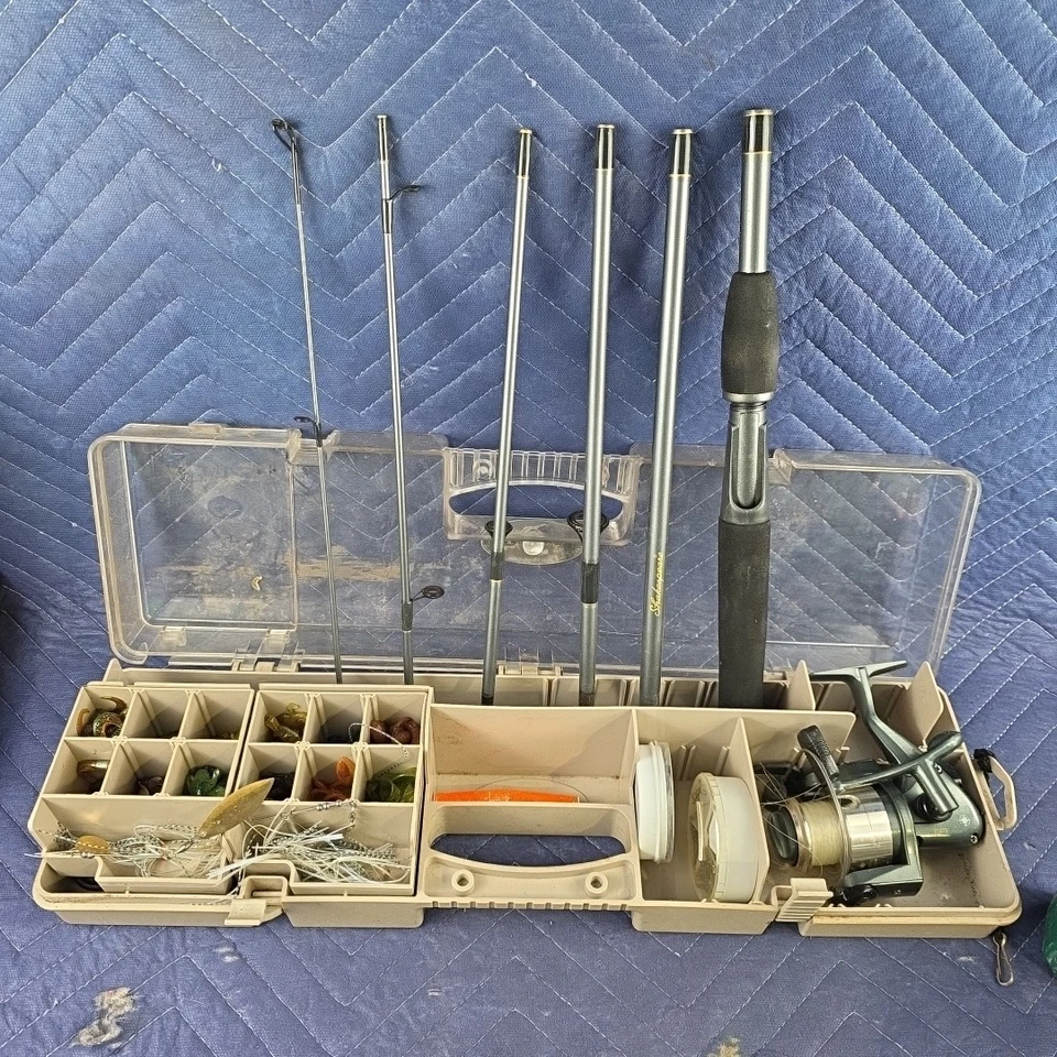 Shakespeare Excursion Travel fishing 66PR 6’6” Spinning Rod Med Action Reel Box - Image 1 of 4