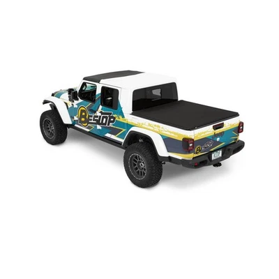 Bestop 77426-35 Black Diamond Fabric Supertop Tonneau Cover for Jeep Gladiator - Image 1 of 4