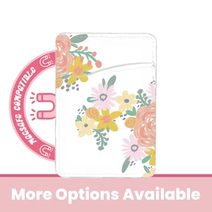 abbyrose Flower Bouquet MagSafe Card Holder Pocket for iPhone 12 13 14 15 16 Pro - Picture 1 of 7
