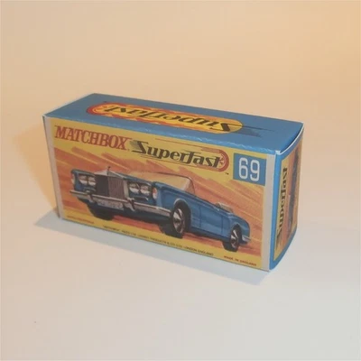 Matchbox Lesney Superfast 69 c Rolls Royce Silver Shadow G Style Repro Box - Image 1 of 4