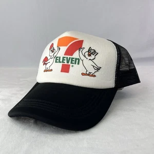 Retro 7-11 Trucker Snapback Mesh Hat Cap Chicken & Owl Graphic Convenience Store - Picture 1 of 8