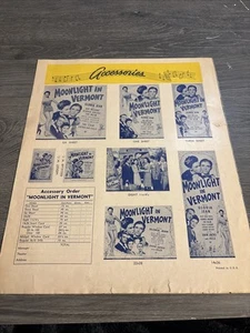 1943 Moonlight In Vermont Accessories (A) - Picture 1 of 4