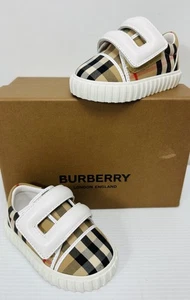 Scarpe da bambino Burberry sneakers basse a quadri taglia 17 - Foto 1 di 11