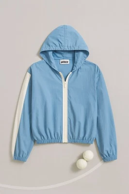 Chaqueta cortavientos Prince Court para mujer azul cielo/blanco con capucha cremallera frontal XXL NUEVA CON ETIQUETAS Foto 1 de 4
