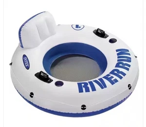 Juego de 2 portavasos tubo Intex River Run azul y blanco / no ha sido probado - Imagen 1 de 9