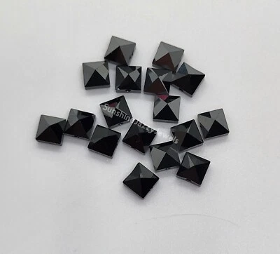 6pc Swarovski Crystal Jet Hematite 5.5mm Square Spike 5061 Beads; Black - Image 1 of 2