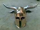 Corinthian Helmet  Medieval Viking Barbarian With Steel Horns Halloween Helmet