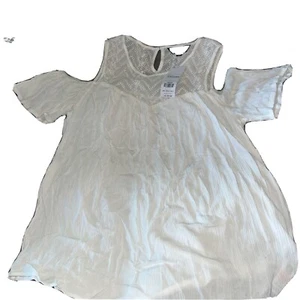 Ladies Ivory Off The Shoulder Summer Top Size TALL 12 New - Picture 1 of 4