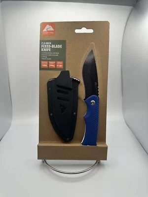Cuchillo Ozark Trail 7,5" con funda azul nueva hoja fija caza supervivencia  Foto 1 de 2