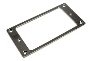 Metal flat humbucker pickup mounting ring for guitar - Black Chrome - Picture 1 of 2