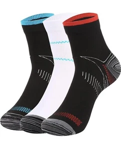 Mens Cushioned Athletic Socks Quick-dry Compression Ankle Size 6-10- Vbiger-3prs - Picture 1 of 8