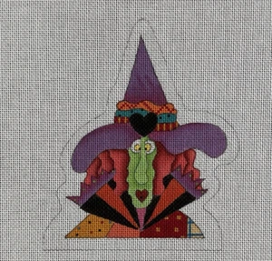 Wacky Witch TT-152-C Renaissance Handpainted Needlepoint Canvas 18ct 6 x 5 - Picture 1 of 3