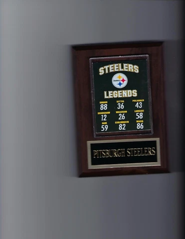 PITTSBURGH STEELERS LEGENDS PLAQUE FOOTBALL NFL SWANN BETTIS BRADSHAW LAMBERT Cover