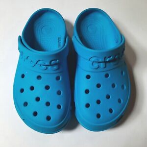 Crocs Hilo Clogs Women's Size 7 Turquoise Blue Excellent