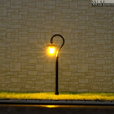 5 x N scale LED street lights model railroad lamp posts garden path lamps #R35N - Image 1 of 2