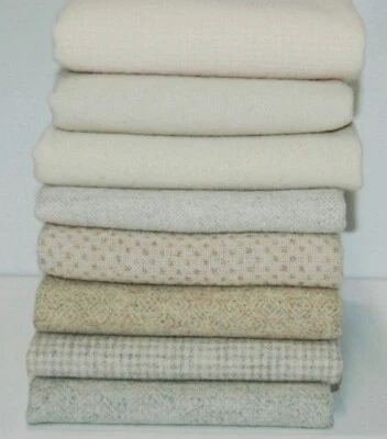 HAND DYED RUG HOOKING WOOL Mill-Dyed ~ "SNOW DAYS-II" (8-pc. collection) - Image 1 of 4