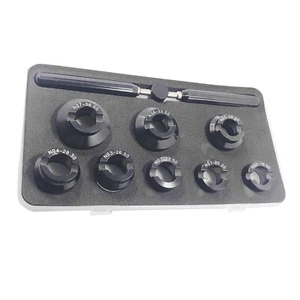 Strumento apri cassa posteriore orologi metallo nero riparazione chiave per Rolex/Tudor 8 misure - Foto 1 di 8
