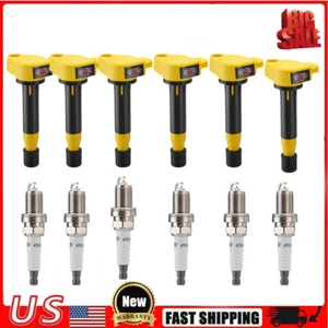 UF242 Ignition Coil Pack and Iridium Spark Plug Set of 6 for Acura CL TL 3.2L V6 - Picture 1 of 23