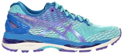 A S I C S Gel-Nimbus 18 Damen US 6 Medium Farbe Türkis/Iris/Methylblau - Bild 1 von 4