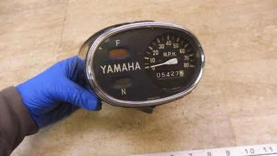 Yamaha YJ1 Y22 Y80-1> 1960 velocímetro velocímetro cucharón faro funcionando Foto 1 de 4