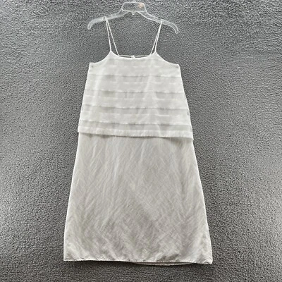 Vestido Crea Concept Mujer 6 Blanco Mezcla de Lino Relajado Solero Cambio Foto 1 de 4