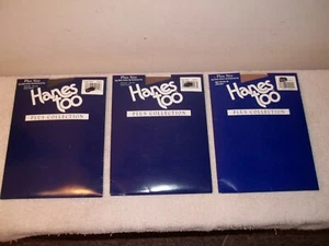 Vtg New 3 Prs Hanes Too Nylon Pantyhose Queen 2Q Little Color Barely There Black - Picture 1 of 6