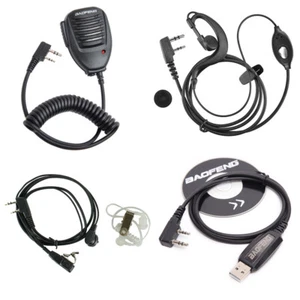 Walkie Talkie Accessories Set Earpiece Headset Mic for Baofeng UV5R Radio LOT - Picture 1 of 15