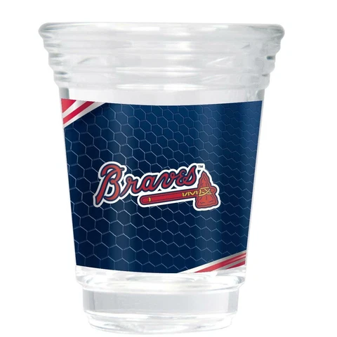 Atlanta Braves Party Shot Glass Team Graphics 2oz Cover