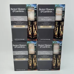 Better Homes Gardens Wire LED Lights 36 Count 12ft Warm White Indoor Outdoor NEW - Picture 1 of 6