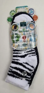 Earth Therapeutics Aloe-Socken - 2er-Pack (2 Paar) schwarz & Zebrastreifen - Einheitsgröße - Bild 1 von 6