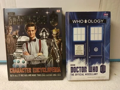 Doctor Who Character Encyclopedia  Who-ology BOTH Like-New HARDCOVER British SF  - Image 1 of 4